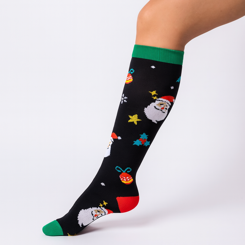 Kompressionsstrumpor – 6-pack Julmotiv